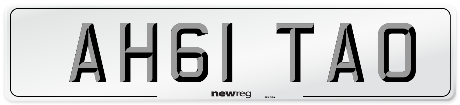 AH61 TAO Number Plate from New Reg